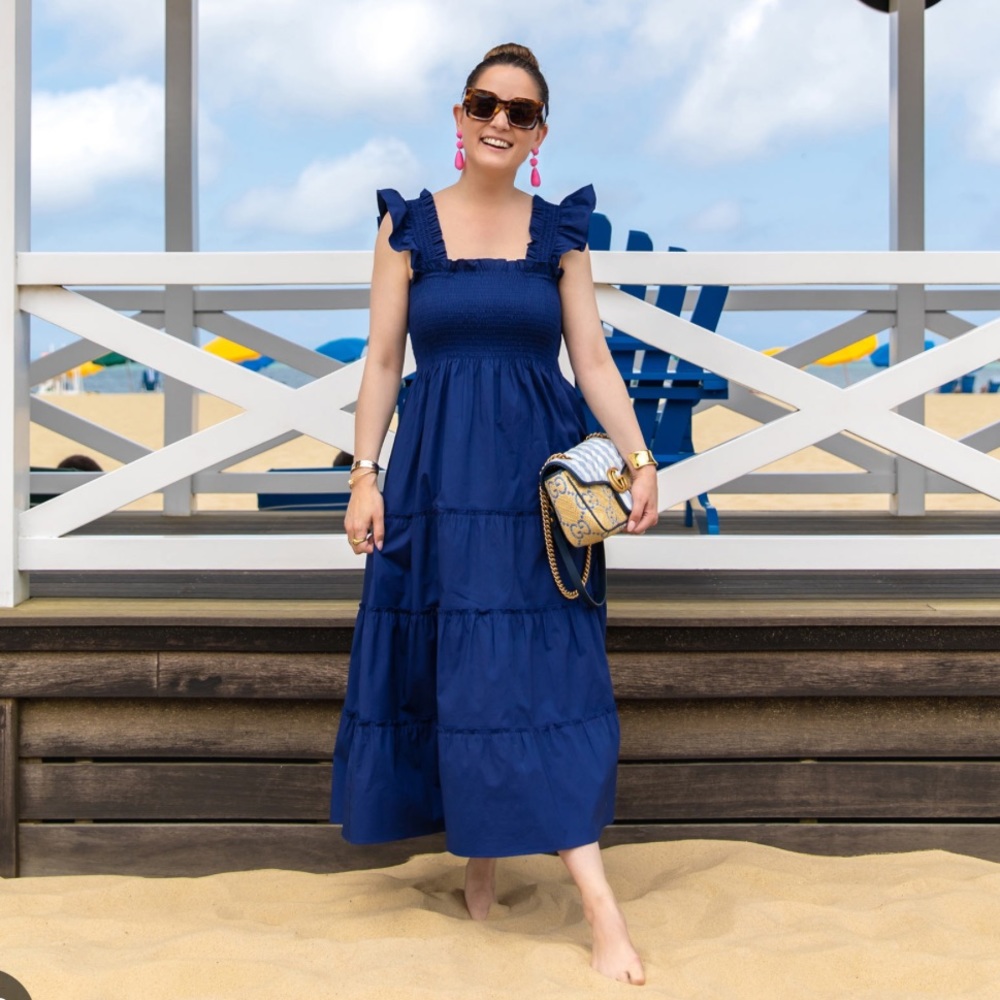 Hill House Home Ellie Nap Dress Navy Cotton XS